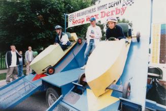 Soap Box Derby at Family Fun Day. Great Gage Park, Brampton, Ontario