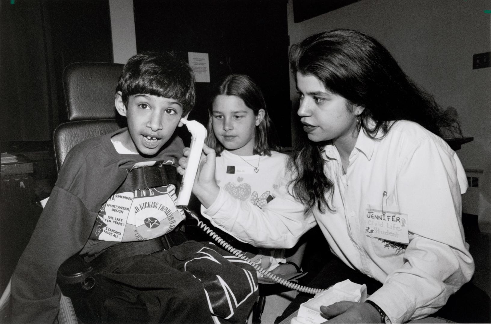 Children on a tour of Peel Memorial Hospital. Brampton, Ontario