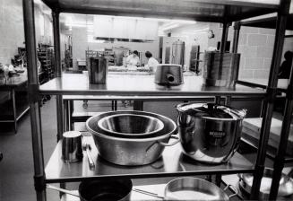 Central kitchen in the main building of the Vanier Centre for Women. Milton, Ontario