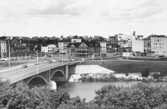 Colborne Street West bridge over the Grand River. Brantford, Ontario