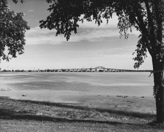 Burlington Skyway taken from Burlington Golf Club. Burlington, Ontario