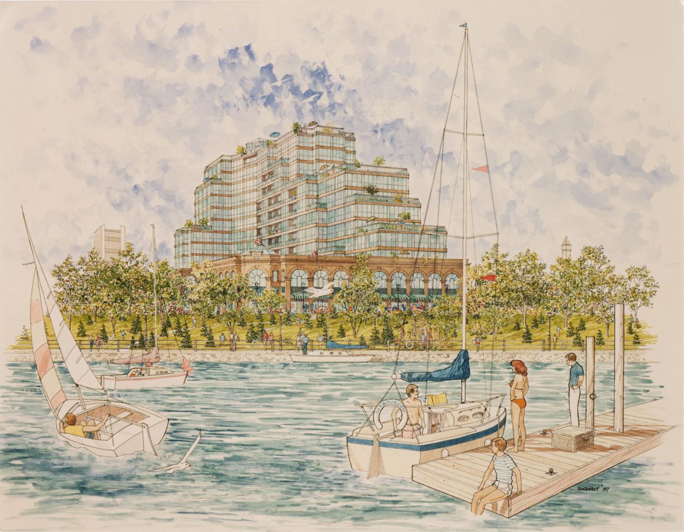 Rendering of the Harbourview condominium. Burlington, Ontario