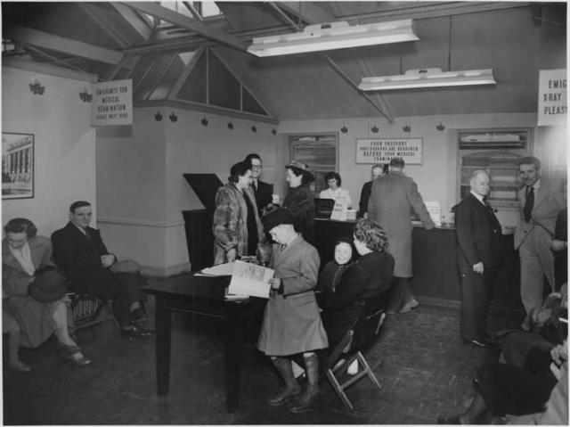 Medical examination area of Ontario House, London, England