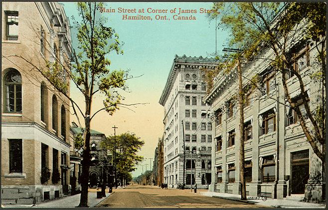 Main Street at Corner of James Street, Hamilton, Ontario, Canada