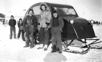 A snowmobile at Moose Factory