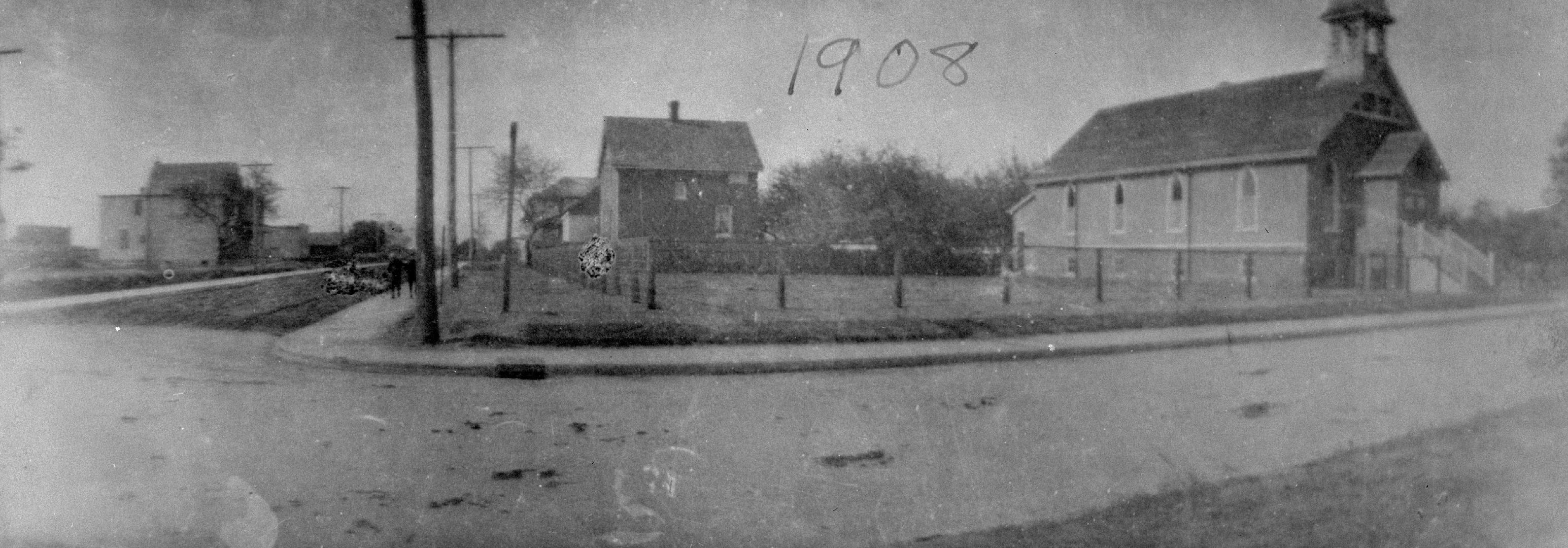 RIVERDALE PRESBYTERIAN CHURCH, Pape Avenue, northwest corner Harcourt Avenue