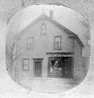 Post Office, Eglinton, Yonge Street, northeast corner of Keewatin Avenue. Image shows a three s…