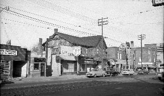 Bedford Park Hotel, Yonge Street, west side, south of Fairlawn Avenue. Image shows a two storey…