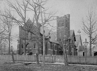 Image shows a view of the church from the front.