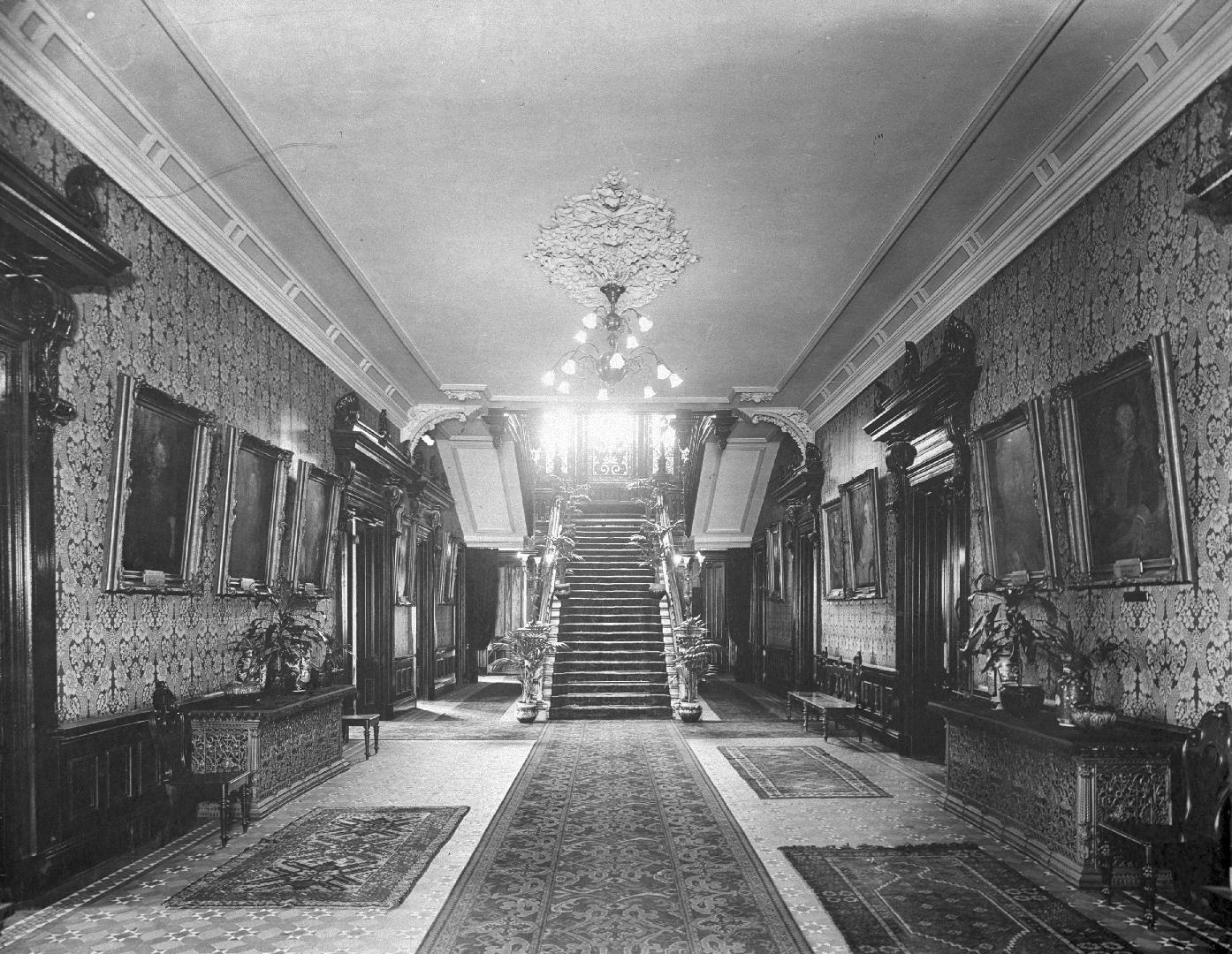 Government House (1868-1912), interior, hall, ground floor