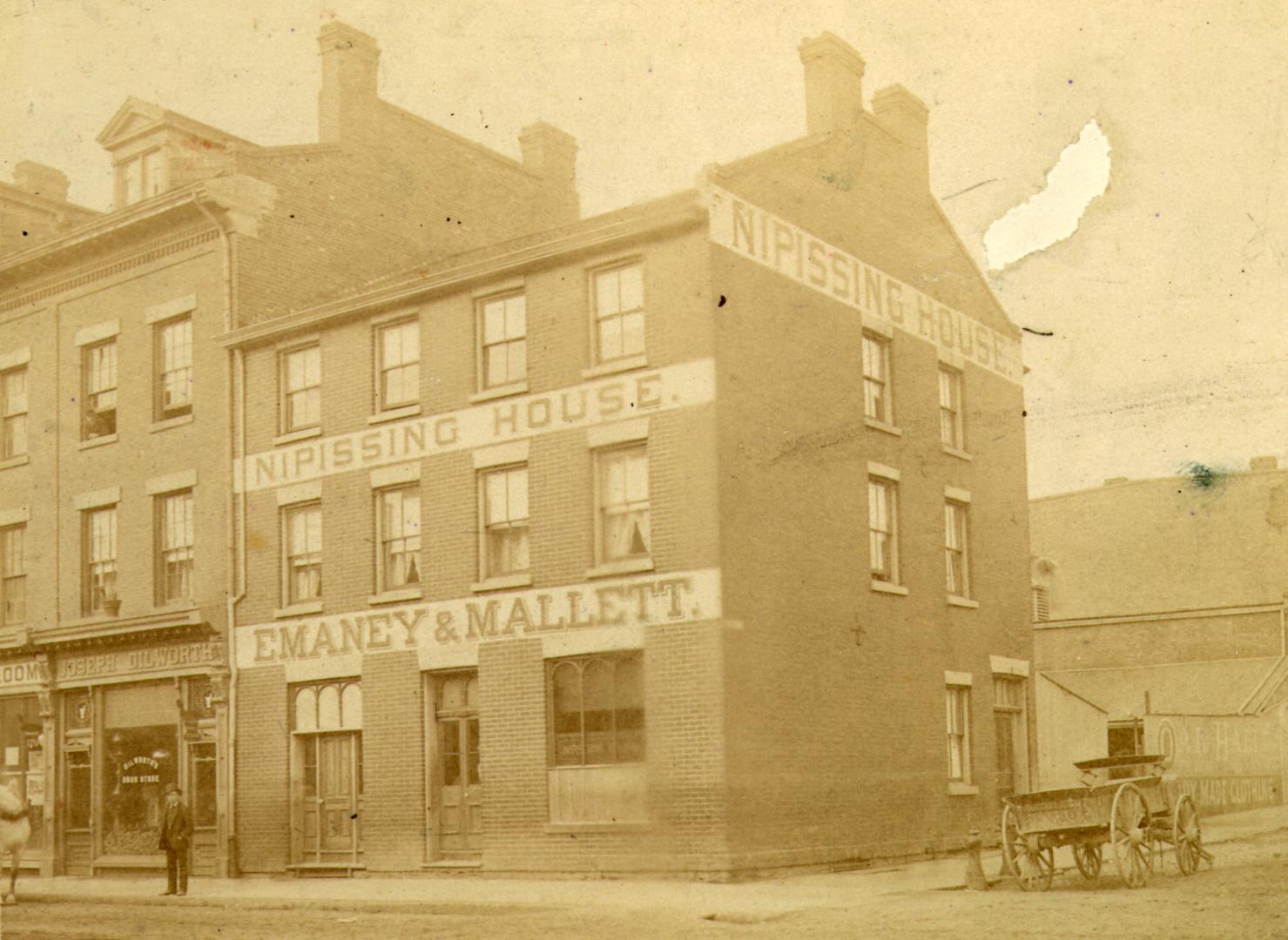 Gamble & Birchall, wholesale dry goods, King Street East, northwest corner George St