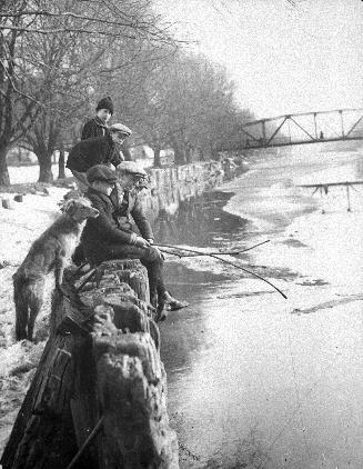 Riverdale Park, looking south  to foot bridge across Don R