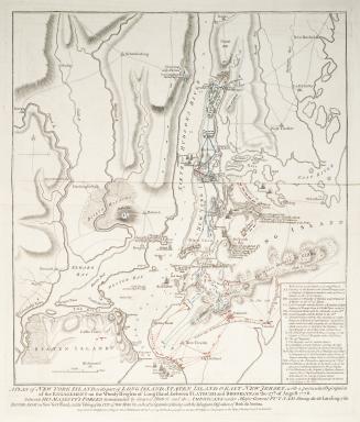 A plan of New York Island, with part of Long Island, Staten Island & East New Jersey, with a particular description of the Engagement on the Woody Hei(...)