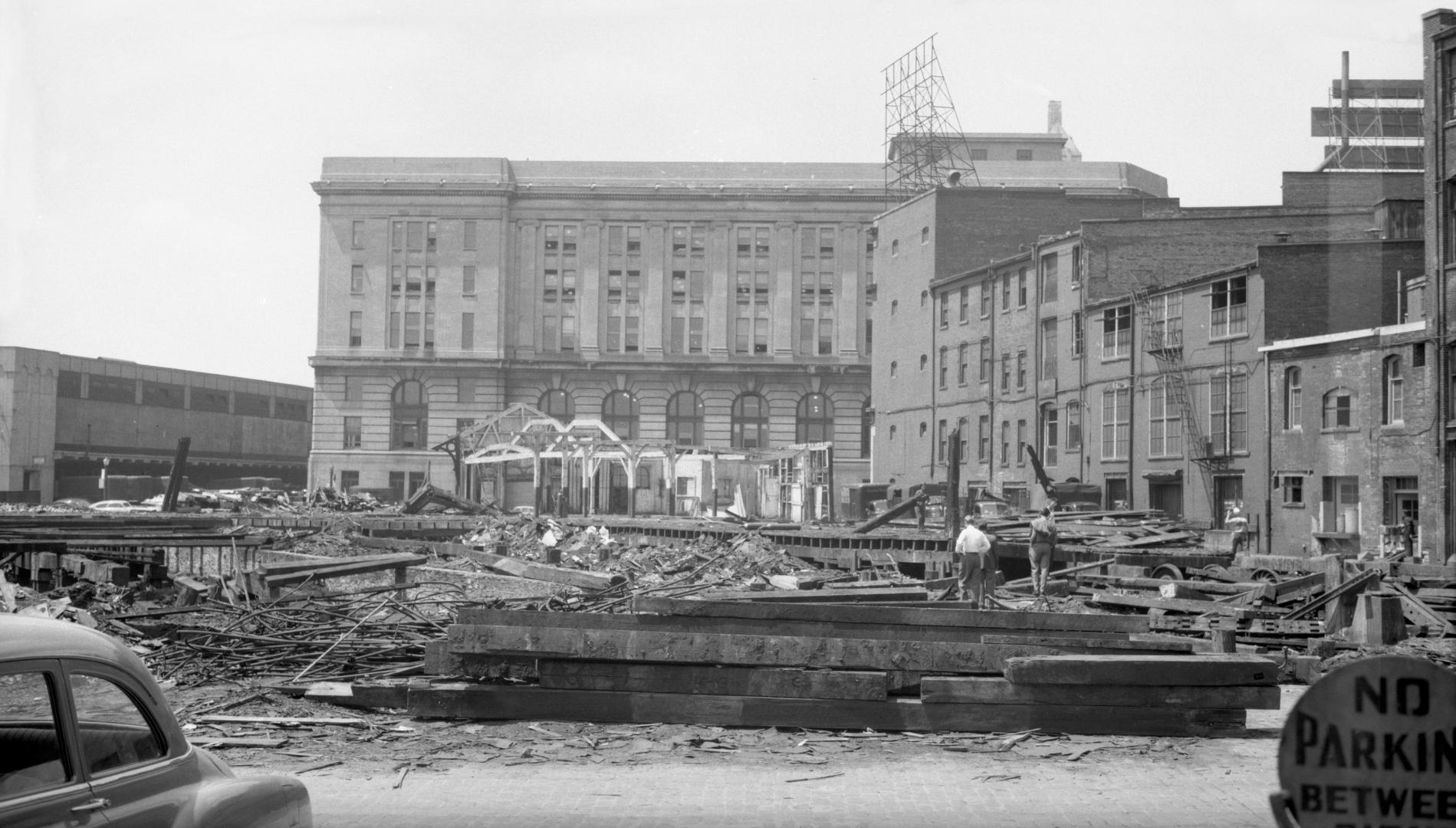 Great Western Railway Station, Yonge Street, northeast corner Esplanade E