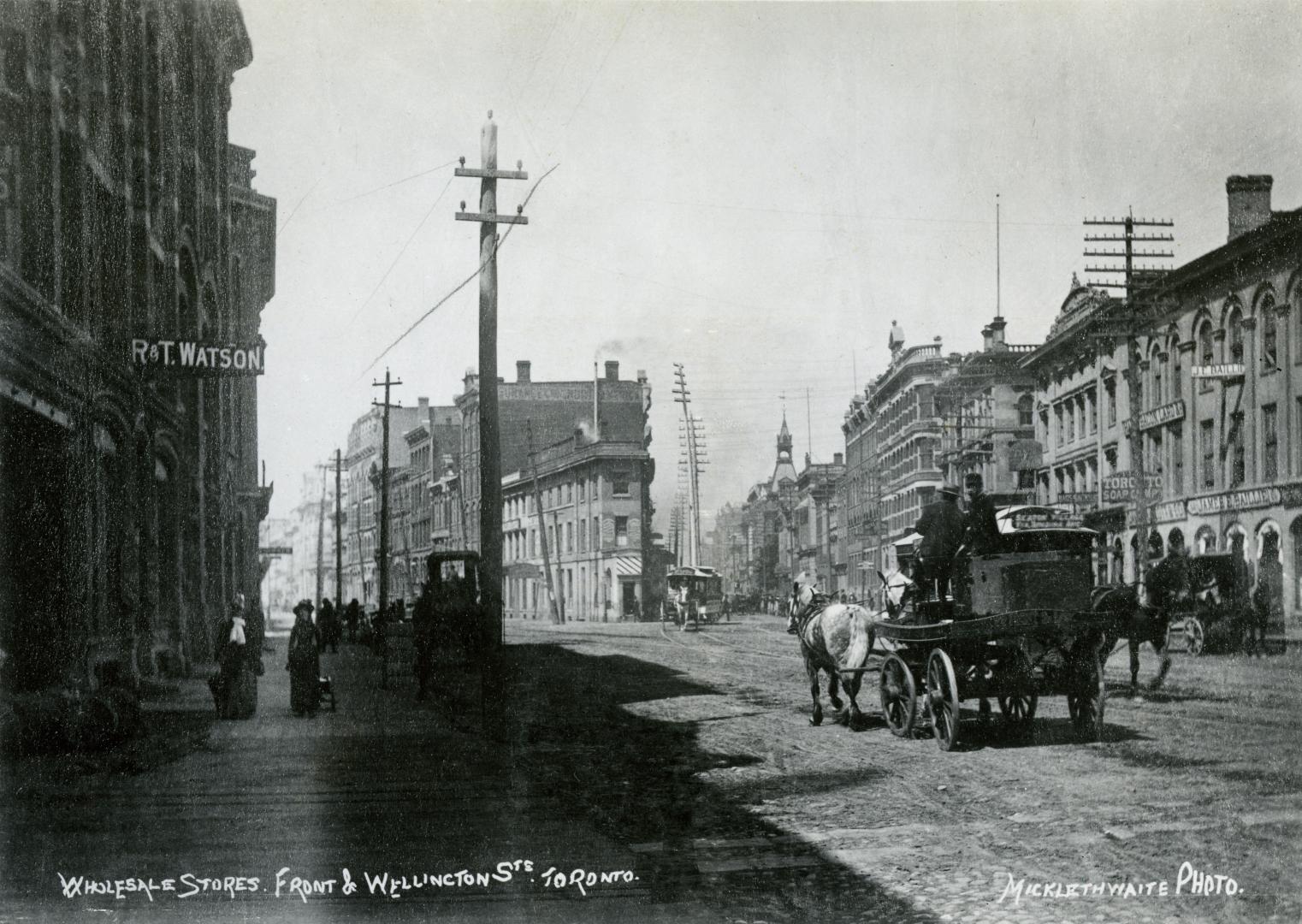 Front Street East, Yonge to Jarvis Streets, looking west from e