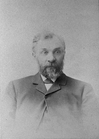  A portrait of Fisher, John, 1836-1911. Image shows a middle aged gentleman with a beard and dr…