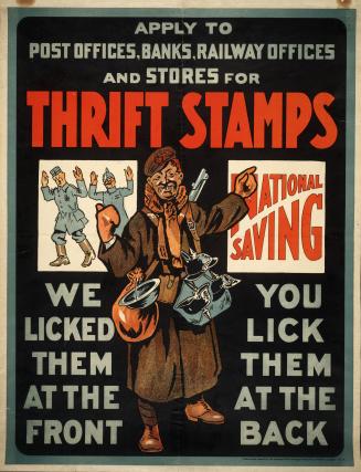 Apply to post offices, banks, railway offices and stores for thrift stamps