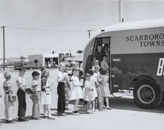 Scarborough Township Public Library bookmobile in the 1950s