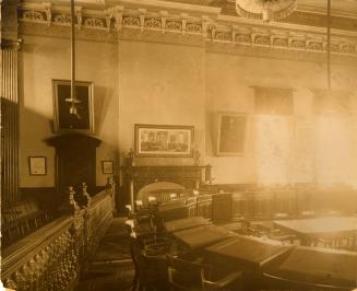 City Hall (1844-1899), interior, council chamber, looking e