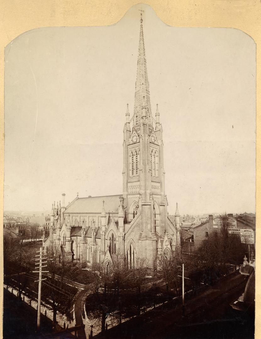 St. James' Anglican Cathedral (opened 1853), King Street East, northeast corner Church St