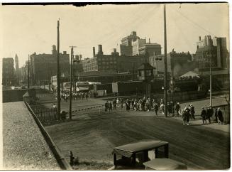 Bay St., looking north from south of Front Street West, Toronto, Ontario