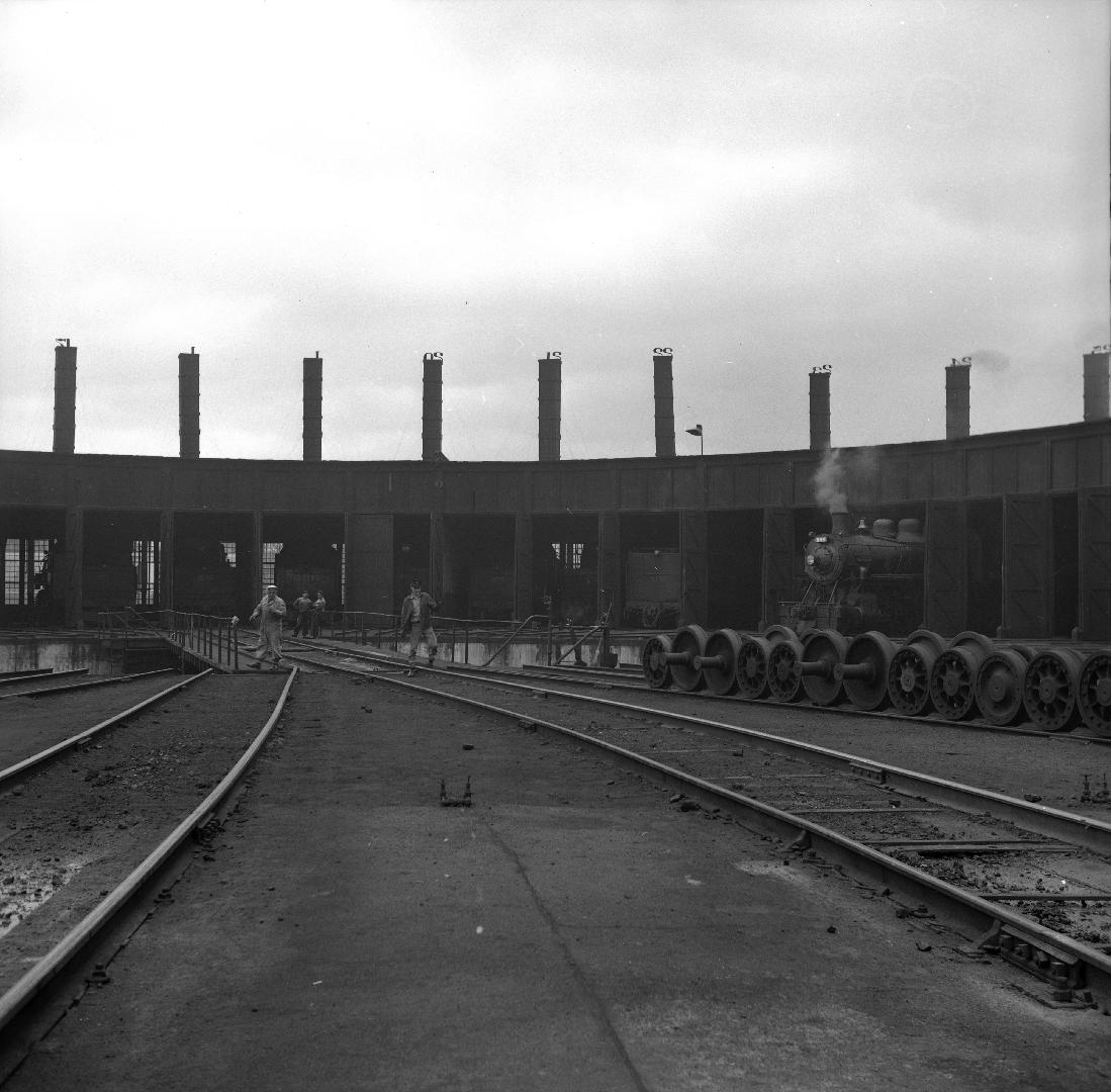 C. P. R., Lambton Yards, roundhouse, Runnymede Road, south-west corner St. Clair Avenue West, Toronto, Ontario