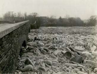 Humber River, looking west from east end of bridge between Catherine St. & Old Mill Rd., Toronto, Ont.