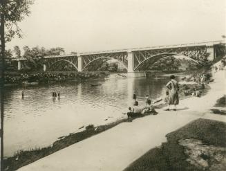 Bloor Street West, bridge over Humber River, looking northwest, Toronto, Ontario