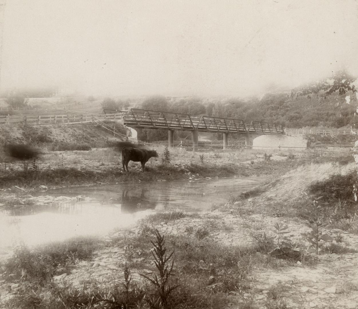 Old Mill Road, bridge across Humber River between Catherine St. and Old Mill Road, looking north east, Toronto, Ontario