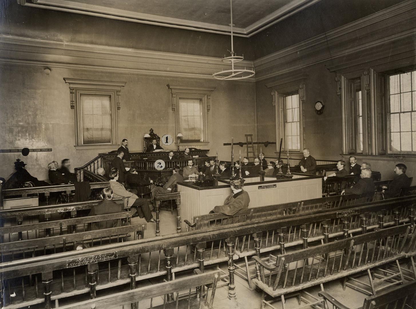 Court House (1853-1900), interior, court room