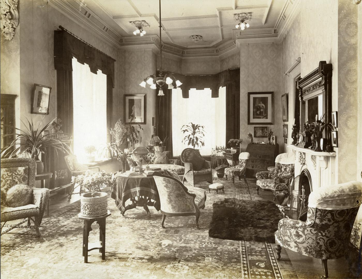 Government House (1868-1912), interior, reception room