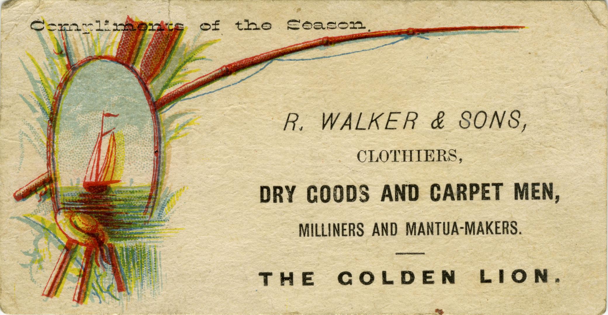 Compliments of the season, R. Walker & Sons, clothiers