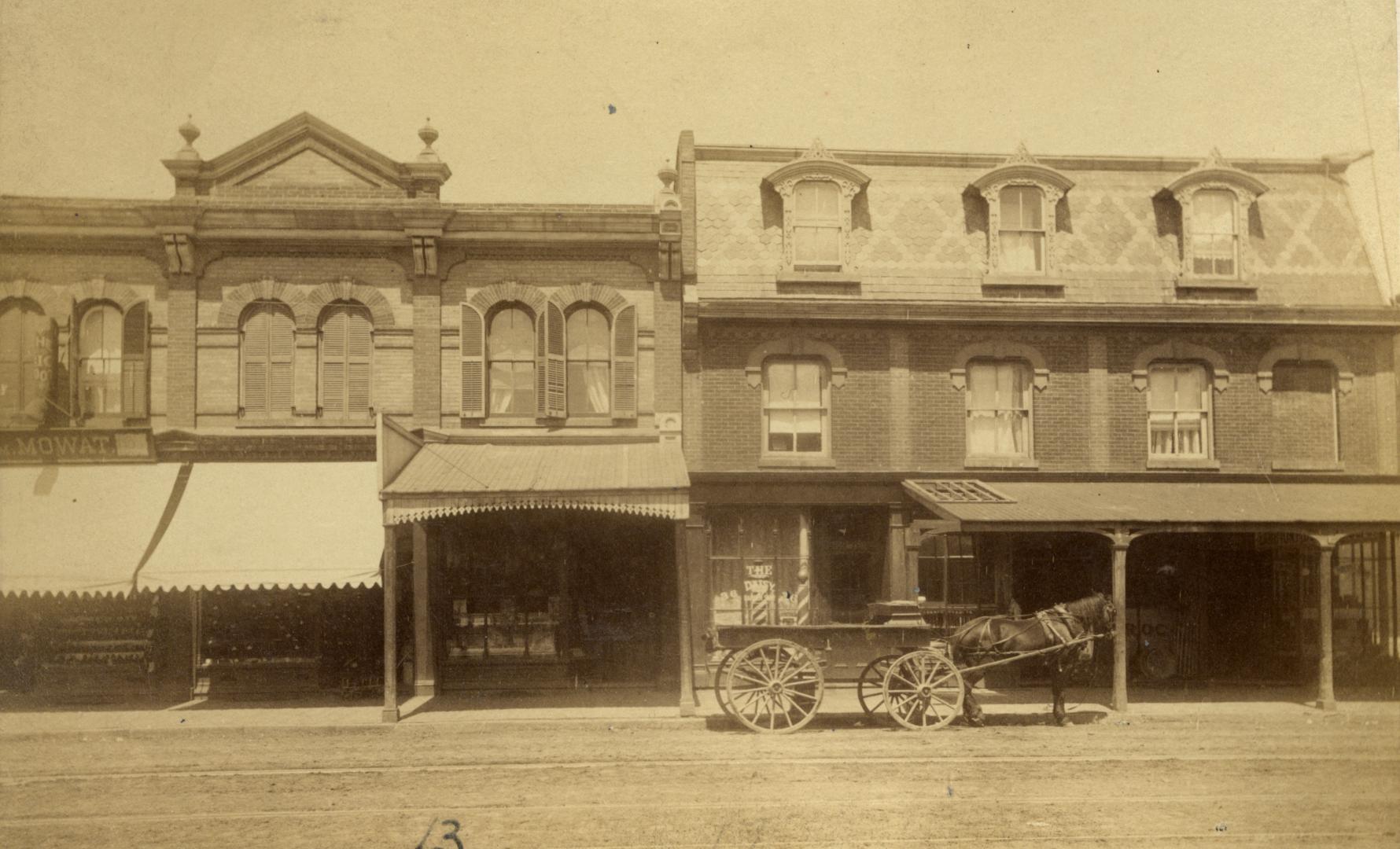 Queen St. West, Yonge to Simcoe Streets, north side, west from James St