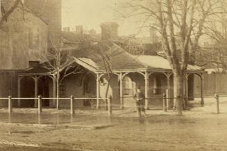 Gates, University Avenue, north side, Queen Street West, lodge, northwest corner Queen St