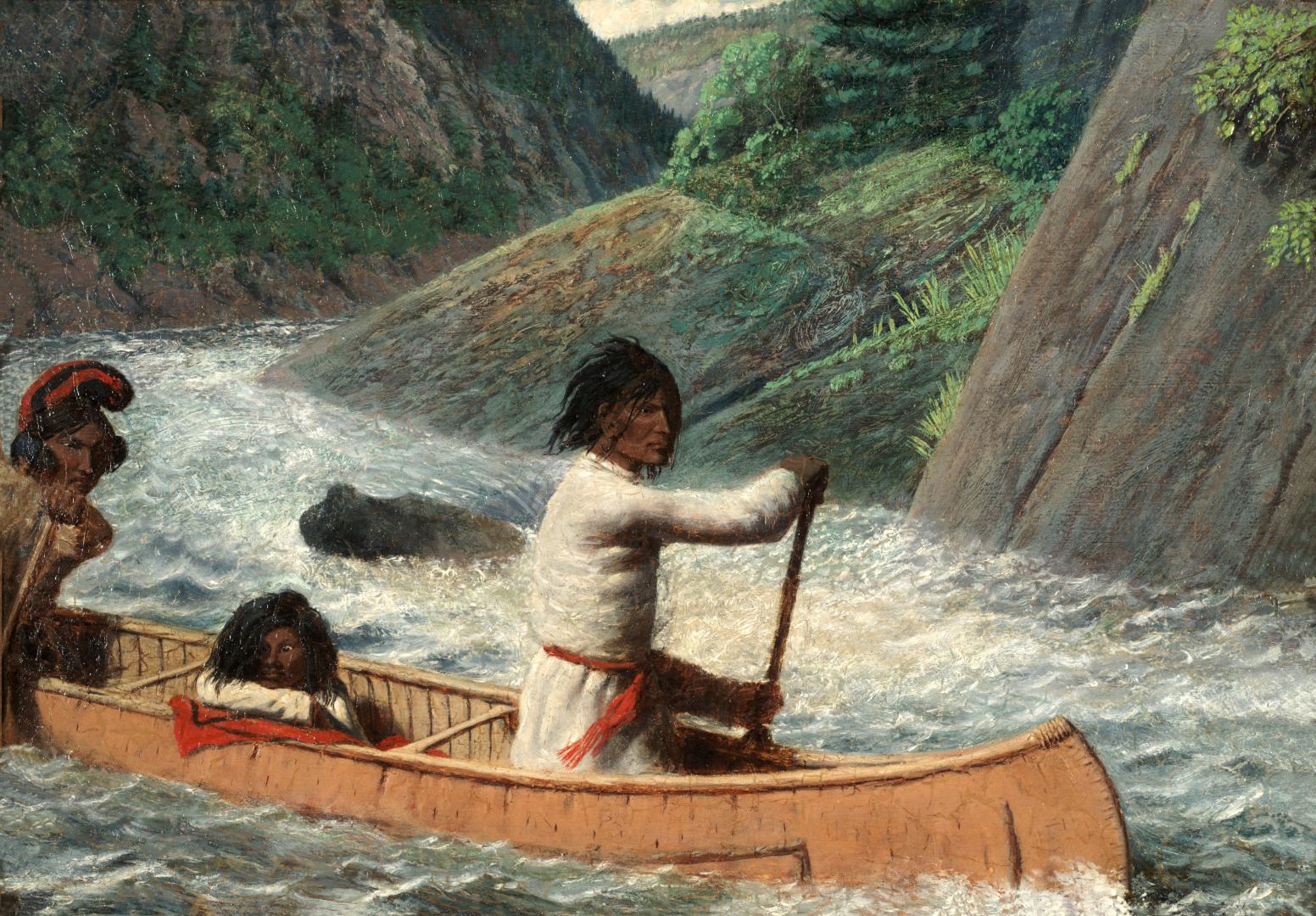 Domenique, Wife and Child (Rivière Moisie, Labrador Peninsula Expedition, Quebec, 1861)