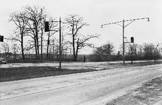 Danforth Avenue, looking southwest across Birchmount Road