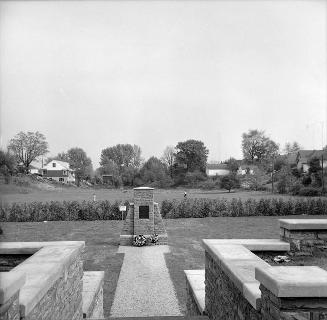 Kingsway-Lambton Volunteer Fire Department, monument to those lost during Hurricane Hazel, Kingsway-Lambton Park, Prince Edward Drive, southeast corner Marquis Avenue