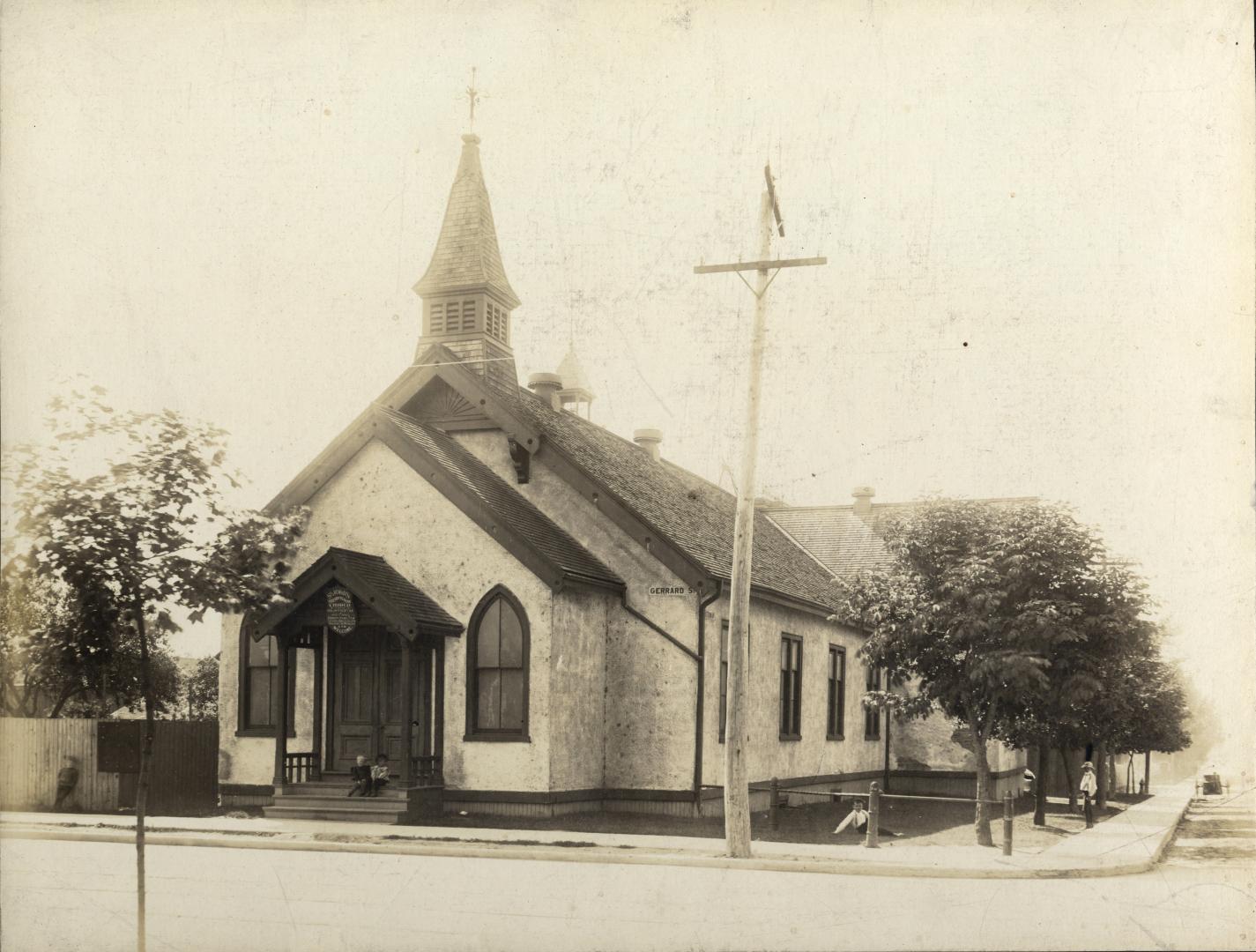 St. John's Presbyterian Church (1888-1908), Gerrard Street East, southeast corner Boulton Avenue