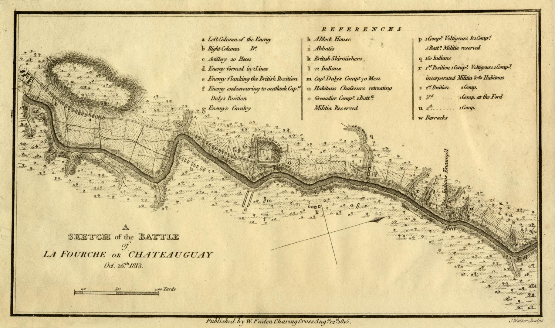 A sketch of the Battle of La Fourche or Chateauguay Oct. 26th, 1813