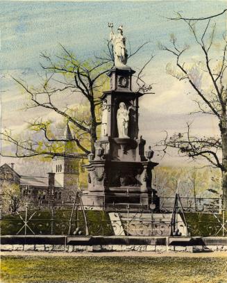 Volunteers' Monument, Queen's Park, west side Queen's Park Crescent West, south of Wellesley St