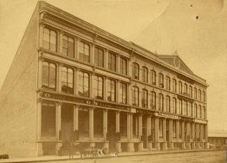 Front St. West, south side, looking west from west of Yonge Street, showing Phoenix Block