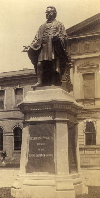 Ryerson, Egerton, monument, Normal School, in front of building