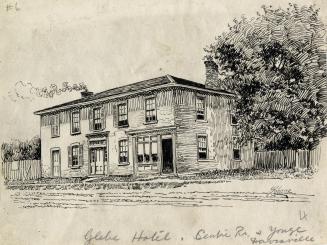 Glebe Hotel, Yonge Street, northeast corner Glebe Road East, Toronto, Ontario. Drawing shows a …