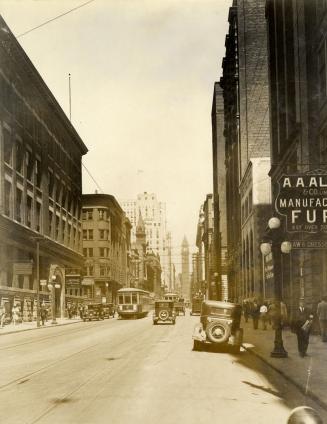 Bay St., looking north from north of Front St