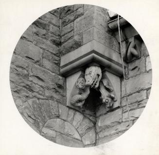 University College, Detail, Croft chapter house gargoyle