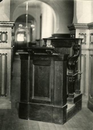 University College, interior, desk of professor