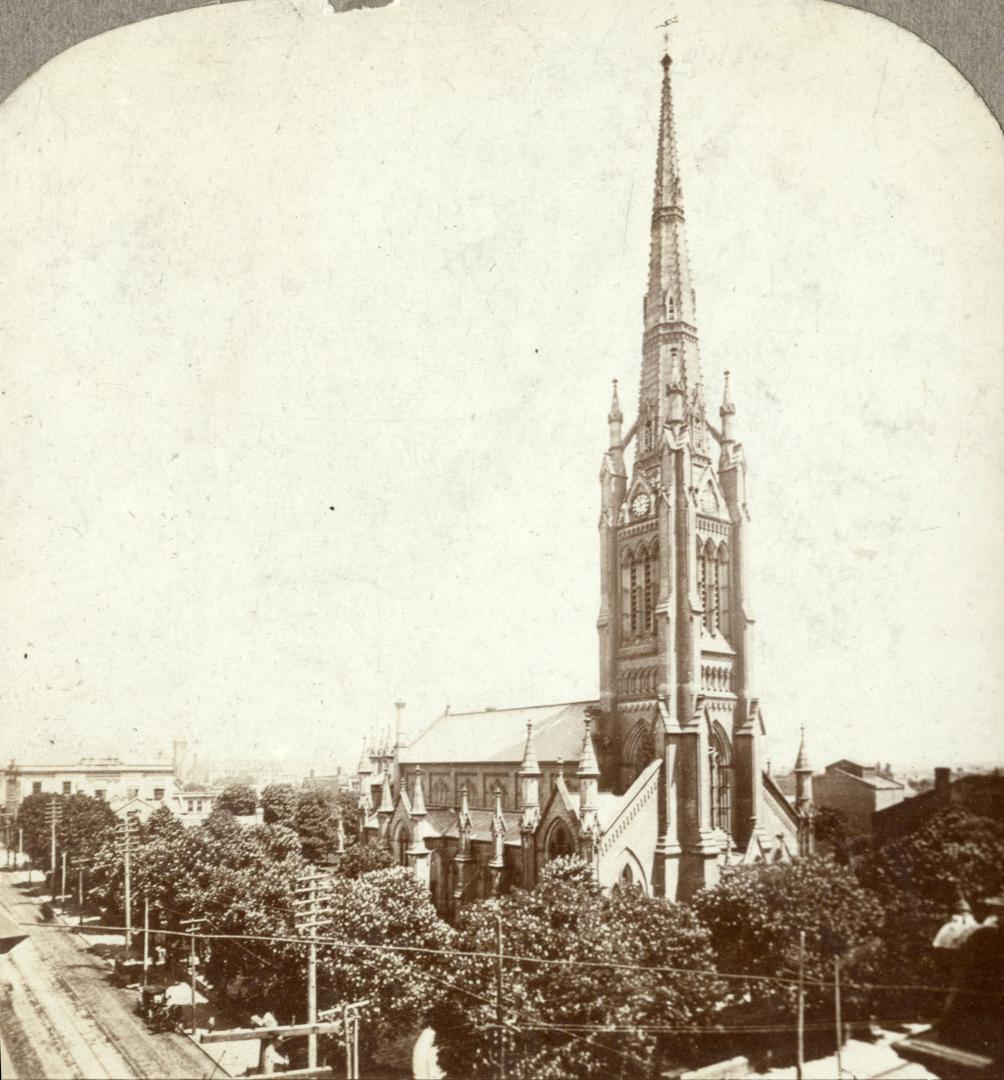 St. James' Anglican Cathedral (opened 1853), King Street East, northeast corner Church St