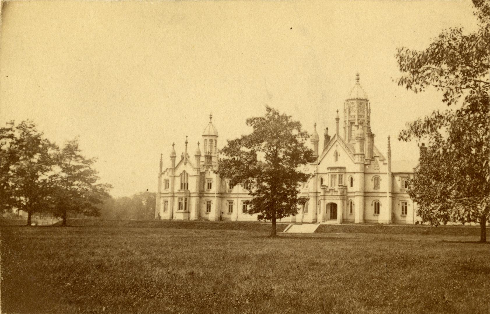 Trinity College (1852-1925), Queen Street West, north side, between Gore Vale Avenue & Crawford St