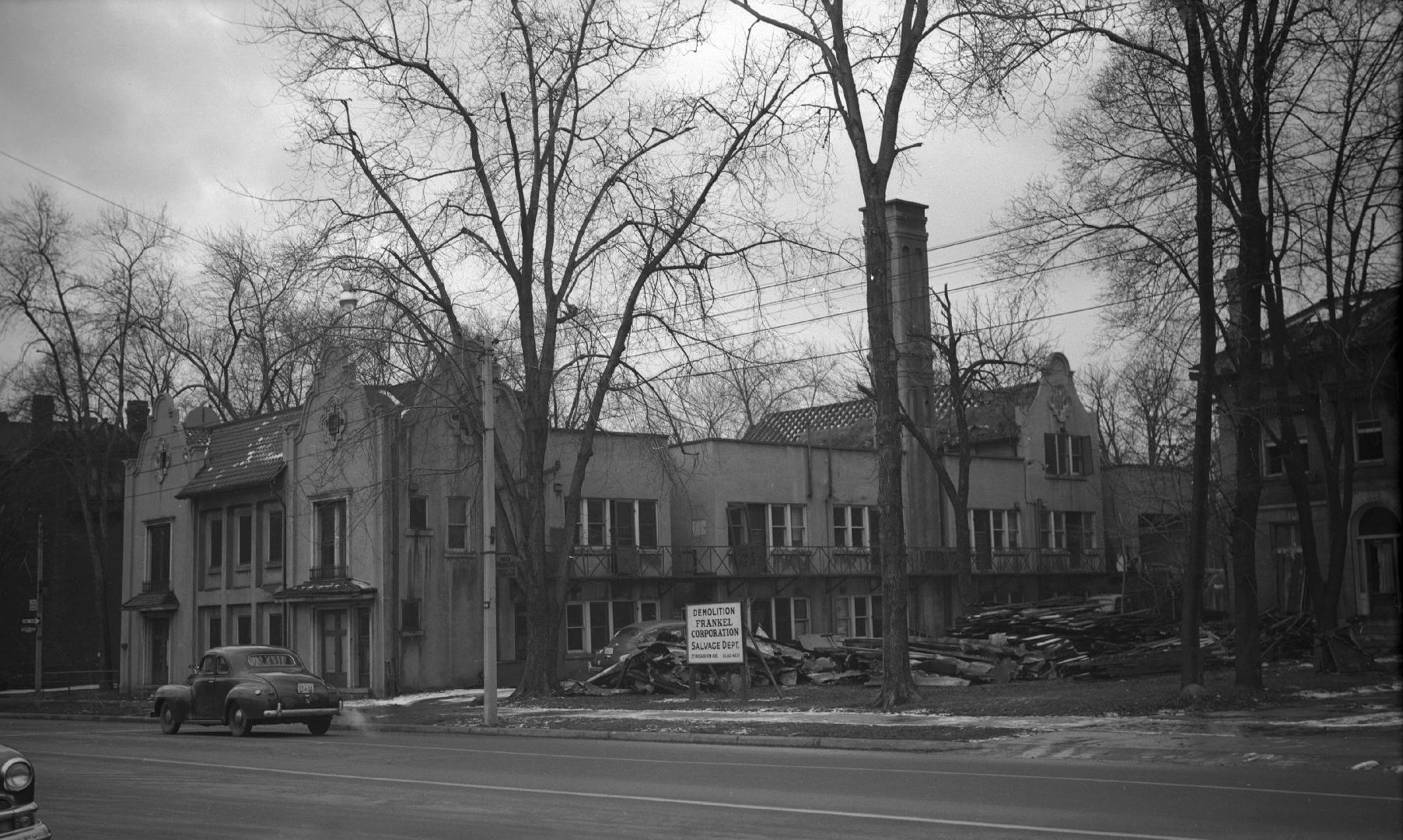 La Plaza Apartments, Charles St. East, northwest corner Jarvis Street; looking southwest from Jarvis Street.