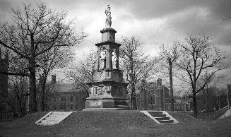 Volunteers' Monument, Queen's Park, west side Queen's Park Crescent West, south of Wellesley St